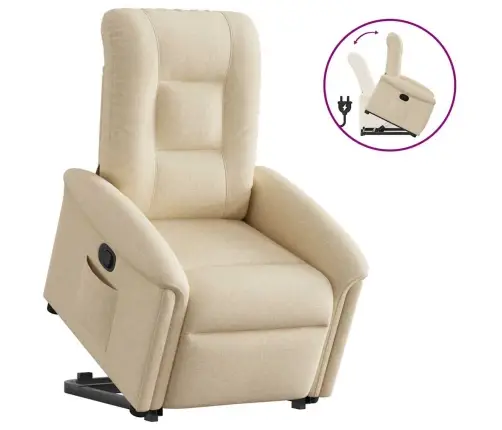 Püsti Tõusmist Toetav Tugitool, Kreemjas, Kangas