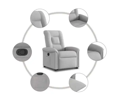 Püsti Tõusmist Toetav Tugitool, Pilvehall, Kangas