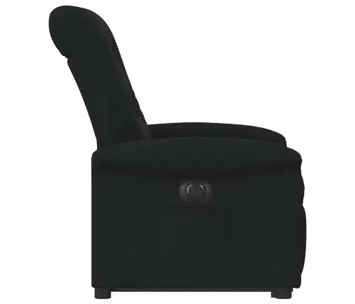 Elektrinis Atsistojantis Atlošiamas Krėslas, Juodas, Audinys