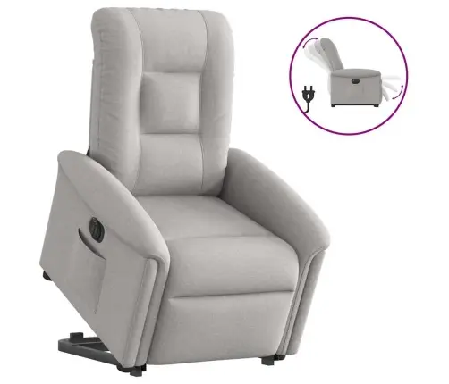 Elektrisks Atpūtas Krēsls, Paceļams, Atgāžams, Mākonis Pelēks Vidaxl