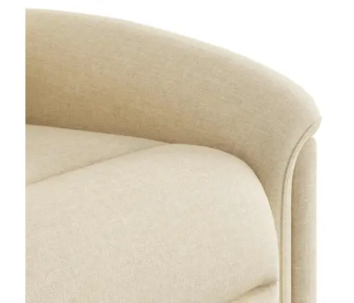 Elektrisks Masāžas Krēsls, Paceļams, Krēmkrāsas Audums Vidaxl