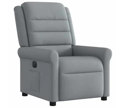 Elektrisks Atpūtas Krēsls, Atgāžams, Gaiši Pelēks Audums Vidaxl