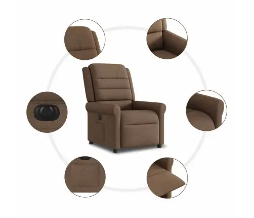 Elektriline Tugitool, Pruun, Kangas