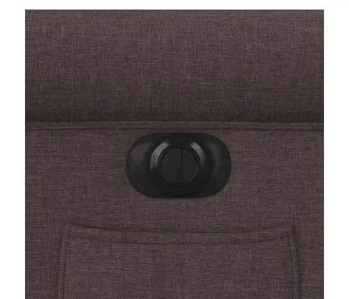 Elektrinis Atlošiamas Krėslas, Tamsiai Rudos Spalvos, Audinys