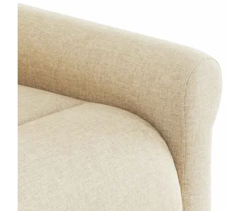 Elektrisks Masāžas Krēsls, Atgāžams, Krēmkrāsas Audums Vidaxl