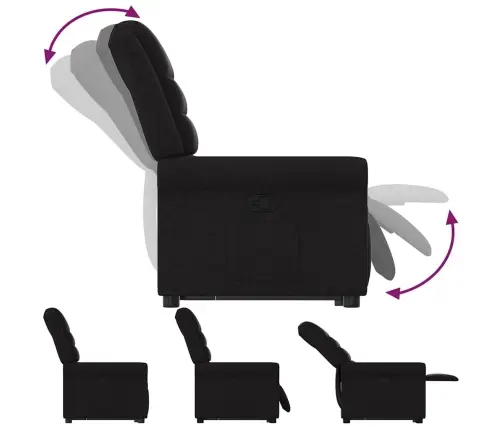 Püsti Tõusmist Toetav Tugitool, Must, Kangas