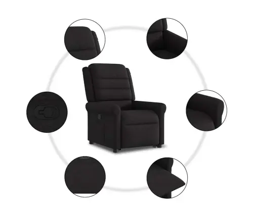 Püsti Tõusmist Toetav Tugitool, Must, Kangas