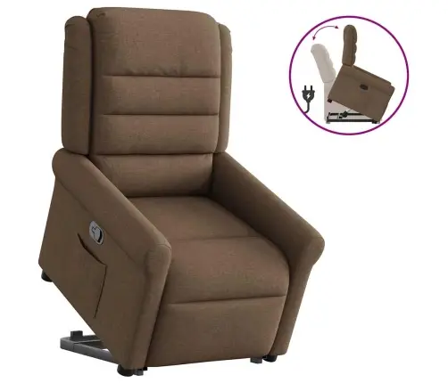 Püsti Tõusmist Toetav Tugitool, Pruun, Kangas