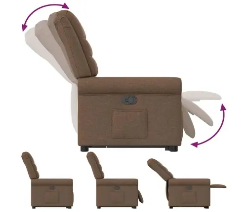 Püsti Tõusmist Toetav Tugitool, Pruun, Kangas