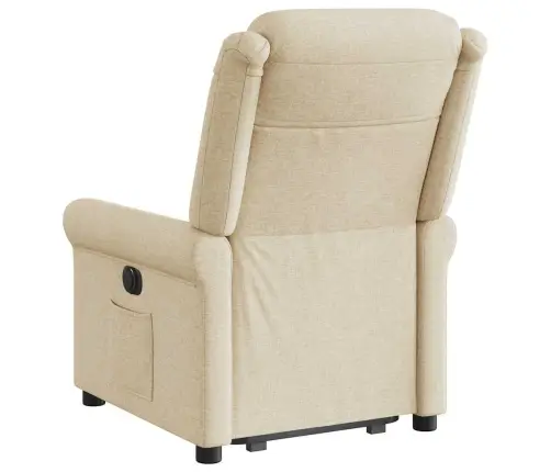 Atsistojantis Atlošiamas Krėslas, Kreminės Spalvos, Audinys