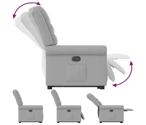 Atpūtas Krēsls Stāvus Krēsls Mākoņa Pelēks Audums Vidaxl