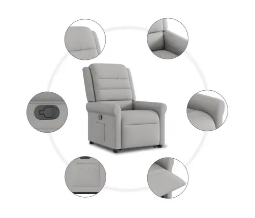 Atpūtas Krēsls Stāvus Krēsls Mākoņa Pelēks Audums Vidaxl