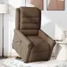 Masāžas Krēsls, Paceļams, Atgāžams, Brūns Audums Vidaxl