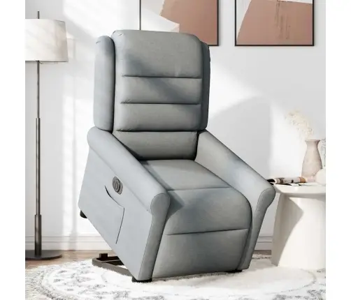 Elektriline Püsti Tõusmist Toetav Tugitool, Helehall Kangas