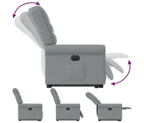 Elektriline Püsti Tõusmist Toetav Tugitool, Helehall Kangas