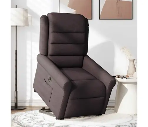 Atsistojantis Atlošiamas Krėslas, Tamsiai Rudas, Audinys