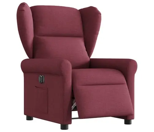 Elektrisks Atpūtas Krēsls, Atgāžams, Vīnsarkans Audums Vidaxl