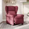 Elektrisks Atpūtas Krēsls, Atgāžams, Vīnsarkans Audums Vidaxl