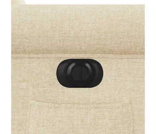 Elektrisks Atpūtas Krēsls, Atgāžams, Krēmkrāsas Audums Vidaxl