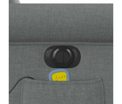 Elektrisks Masāžas Krēsls, Atgāžams, Tumši Pelēks Audums Vidaxl