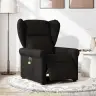 Elektrisks Masāžas Krēsls, Atgāžams, Melns Audums Vidaxl
