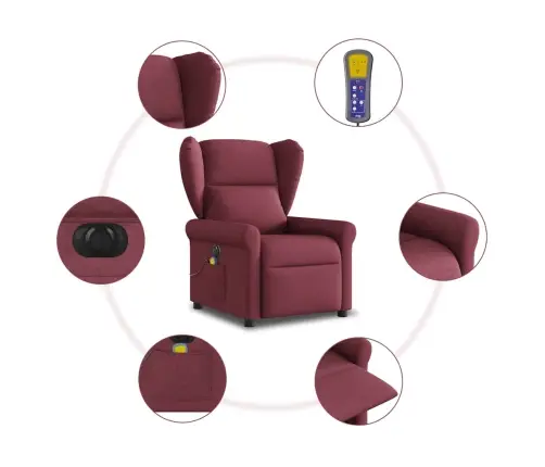 Elektriline Massaažitool, Veinipunane, Kangas