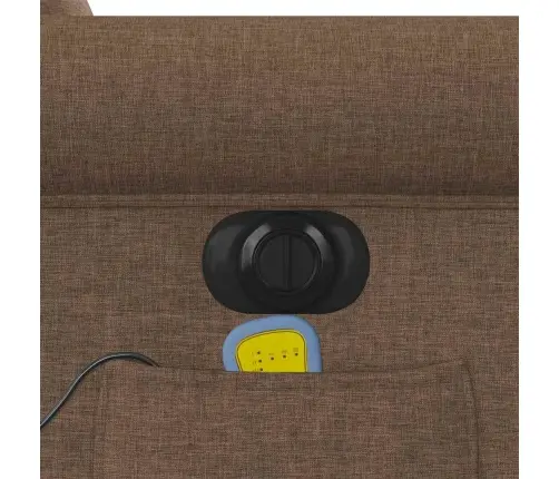 Elektrisks Masāžas Krēsls, Atgāžams, Brūns Audums Vidaxl