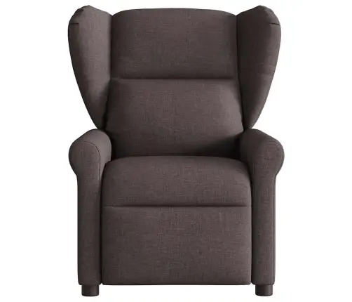 Elektrinis Atlošiamas Masažinis Krėslas, Tamsiai Rudas, Audinys