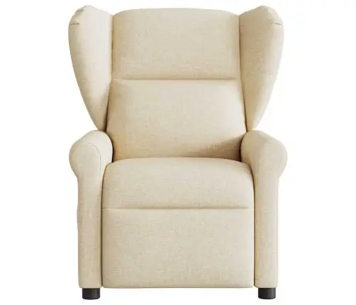 Elektrisks Masāžas Krēsls, Atgāžams, Krēmkrāsas Audums Vidaxl