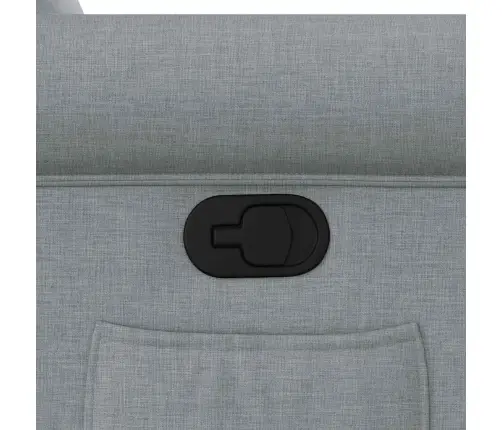 Atpūtas Krēsls, Paceļams, Atgāžams, Gaiši Pelēks Audums Vidaxl