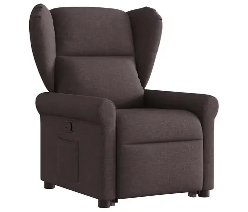 Püsti Tõusmist Toetav Tugitool, Tumepruun, Kangas