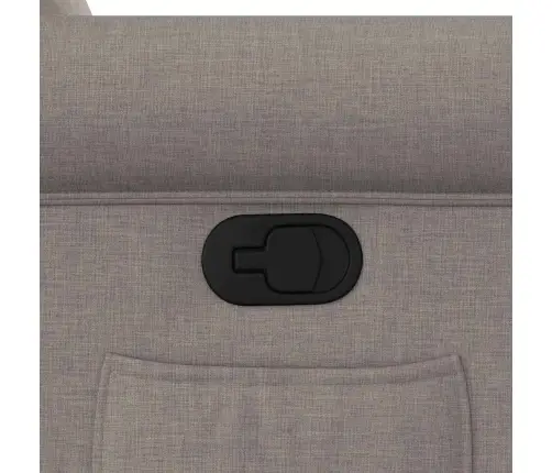 Atpūtas Krēsls, Paceļams, Atgāžams, Pelēkbrūns Audums Vidaxl