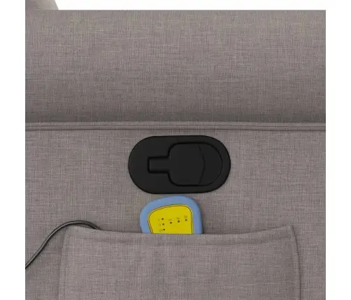 Masāžas Krēsls, Paceļams, Pelēkbrūns Audums Vidaxl