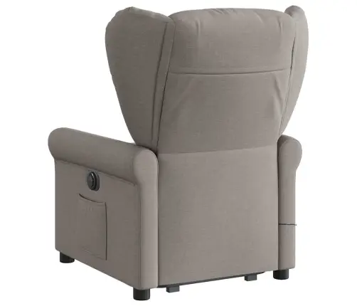Masāžas Krēsls, Paceļams, Pelēkbrūns Audums Vidaxl