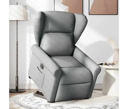 Elektriline Püsti Tõusmist Toetav Tugitool, Helehall Kangas