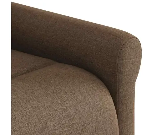 Elektrisks Atpūtas Krēsls, Paceļams, Atgāžams, Brūns Audums Vidaxl