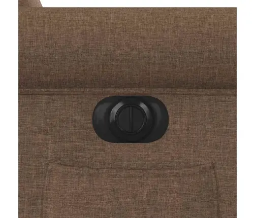 Elektrisks Atpūtas Krēsls, Paceļams, Atgāžams, Brūns Audums Vidaxl