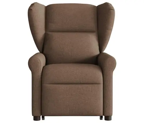 Elektrisks Atpūtas Krēsls, Paceļams, Atgāžams, Brūns Audums Vidaxl