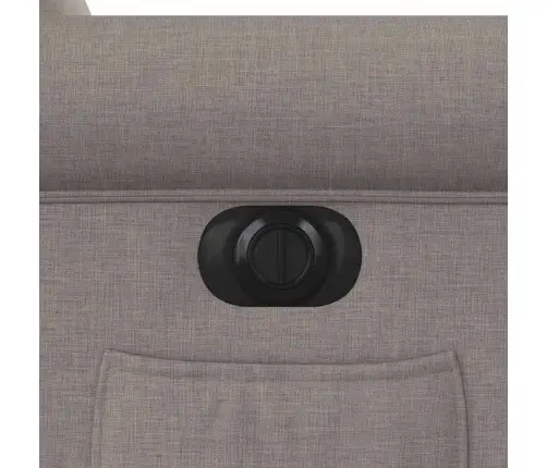 Elektrisks Atpūtas Krēsls, Paceļams/Atgāžams, Pelēkbrūns Audums Vidaxl