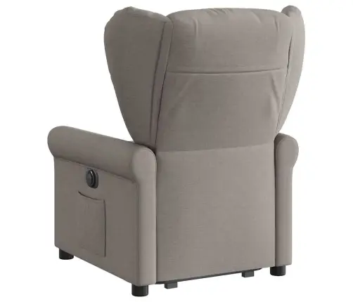 Elektrisks Atpūtas Krēsls, Paceļams/Atgāžams, Pelēkbrūns Audums Vidaxl