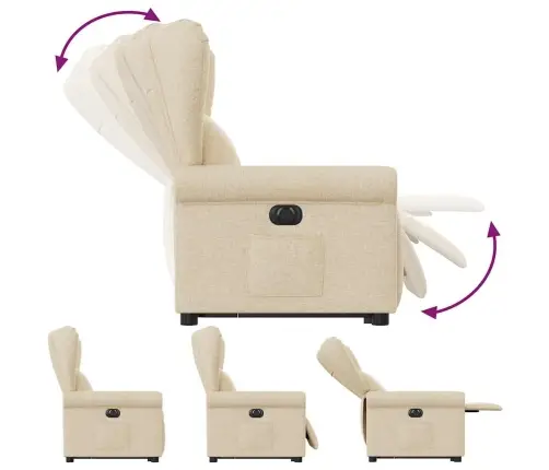 Elektriline Püstitõusmist Toetav Tugitool, Kreemjas, Kangas