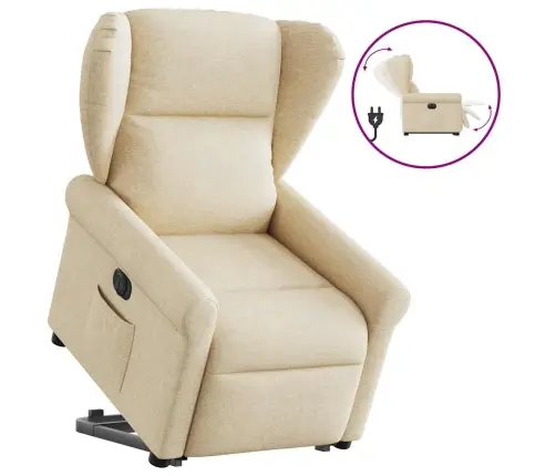 Elektriline Püstitõusmist Toetav Tugitool, Kreemjas, Kangas