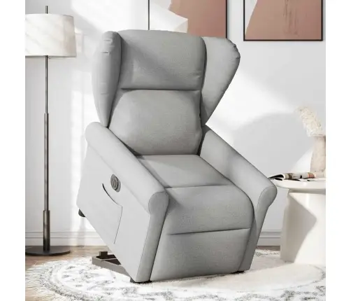 Atsistojantis Atlošiamas Krėslas, Pilkos Spalvos, Audinys