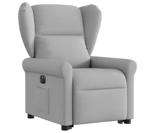 Atsistojantis Atlošiamas Krėslas, Pilkos Spalvos, Audinys