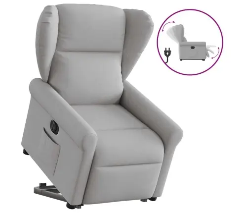 Atsistojantis Atlošiamas Krėslas, Pilkos Spalvos, Audinys