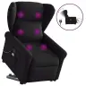Elektriline Püstitõusmist Toetav Massaažitool, Must, Kangas