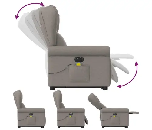 Elektriline Püstitõusmist Toetav Massaažitool, Pruunikashall