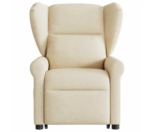 Elektrisks Masāžas Krēsls, Paceļams, Krēmkrāsas Audums Vidaxl