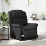 Elektrisks Atpūtas Krēsls, Atgāžams, Spīdīgi Melna Mākslīgā Āda Vidaxl