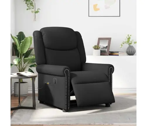 Elektriskais Masāžas Krēsls, Spīdīgs Melns Mākslīgās Ādas Vidaxl